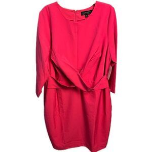 Eloquii NWT Pink Barbie Criss Cross Waist Sheath Dress- Size 18